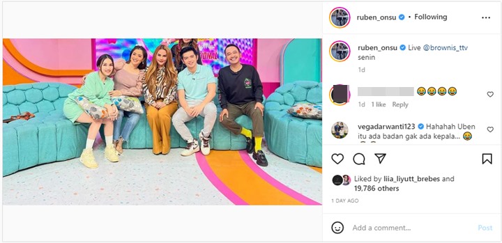 Ruben Onsu Kembali Crop Foto Barbie Kumalasari