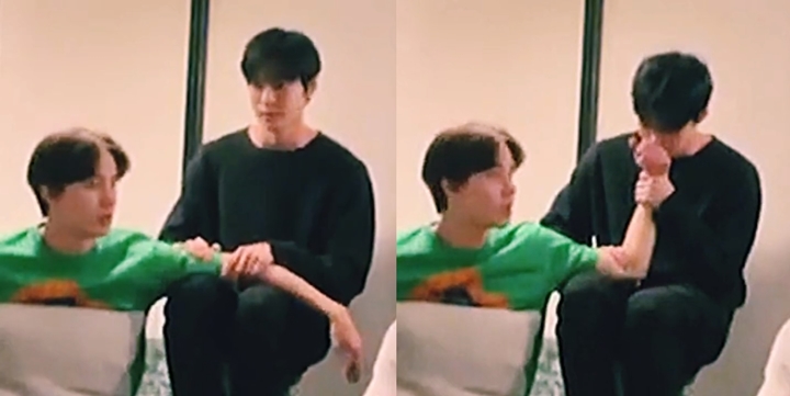 Doyoung Mendadak Cium Tangan Jungwoo NCT Saat Siaran Langsung
