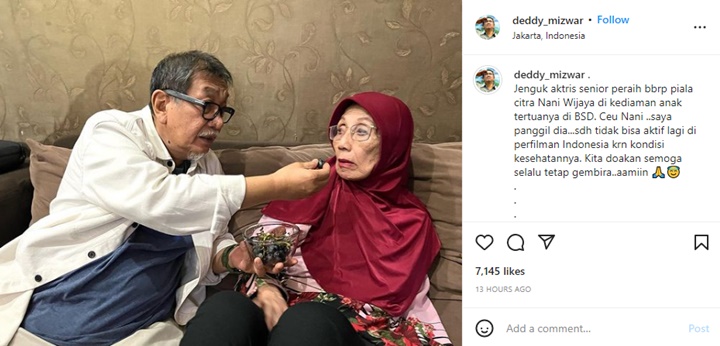 Deddy Mizwar Bagikan Kondisi Terkini Nani Wijaya Auto Banjir Doa