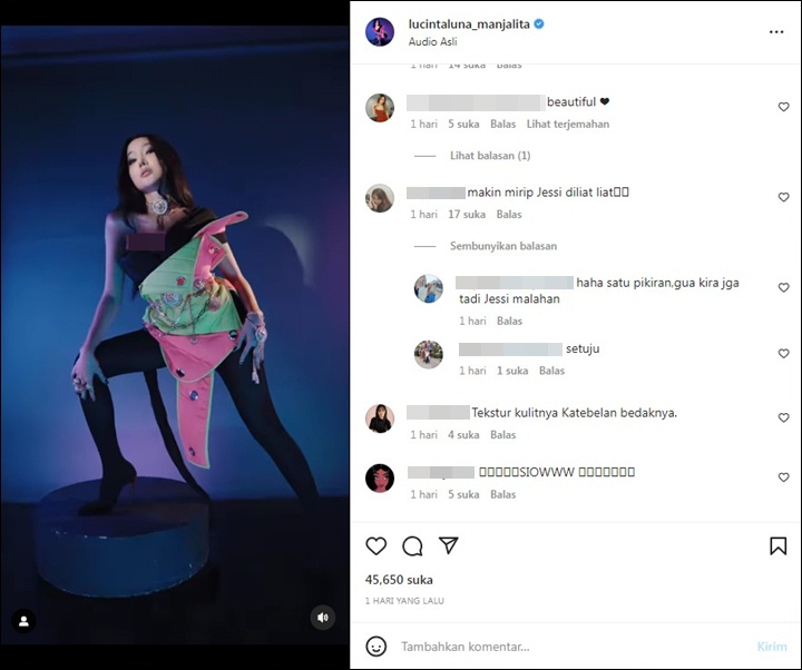Lucinta Luna Tampil Fierce Dengan Outfit Neon Hingga Disebut Mirip Jessi