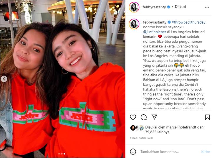 Febby Rastanty \'Tertawa\' Pernah Diledek Bakal Nyesel Jauh-jauh Nonton Konser Justin Bieber di LA
