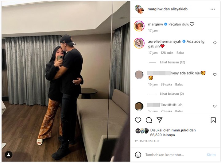 Ali Syakieb dan Margin Wieheerm Mesra Bak Pacaran, Komentar Aurel Hermansyah Bikin Salfok