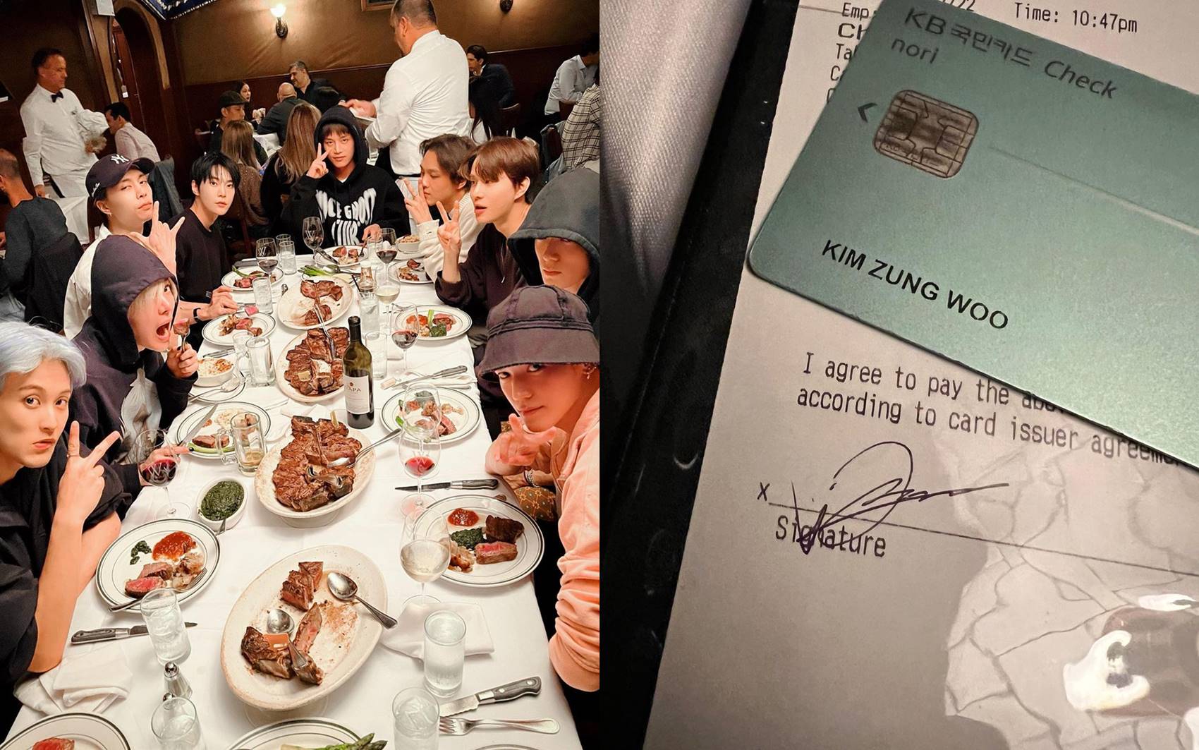 NCT 127 di Wolfgang Steak House