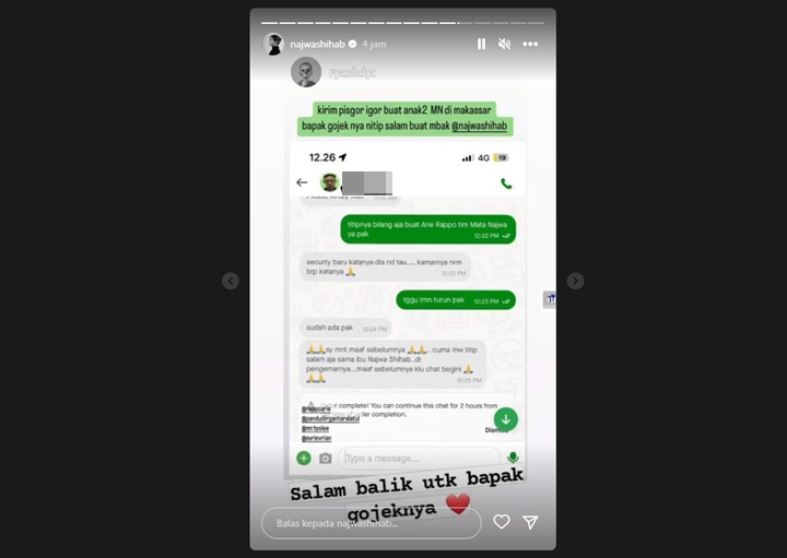 Reaksi Gemas Najwa Shihab Saat Dapat Salam Dari Driver Ojol