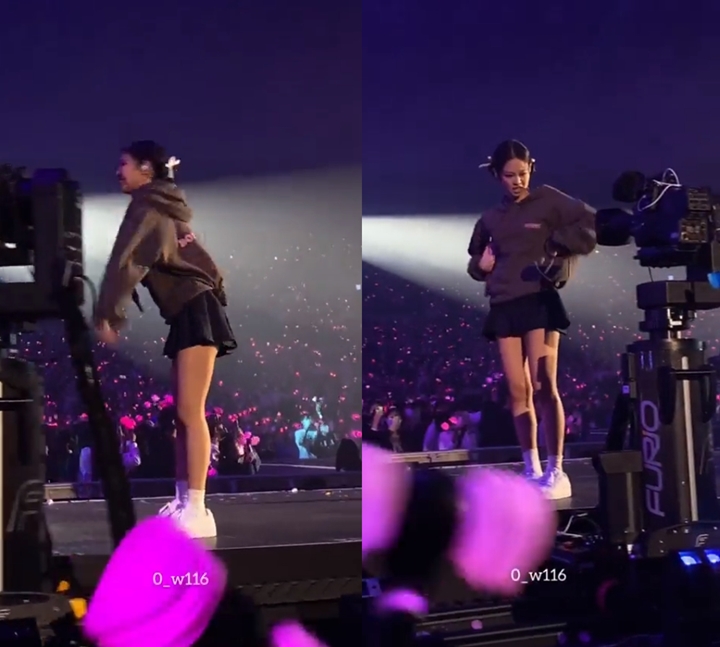 Imutnya Jennie Tonjok Kamera di Konser BLACKPINK