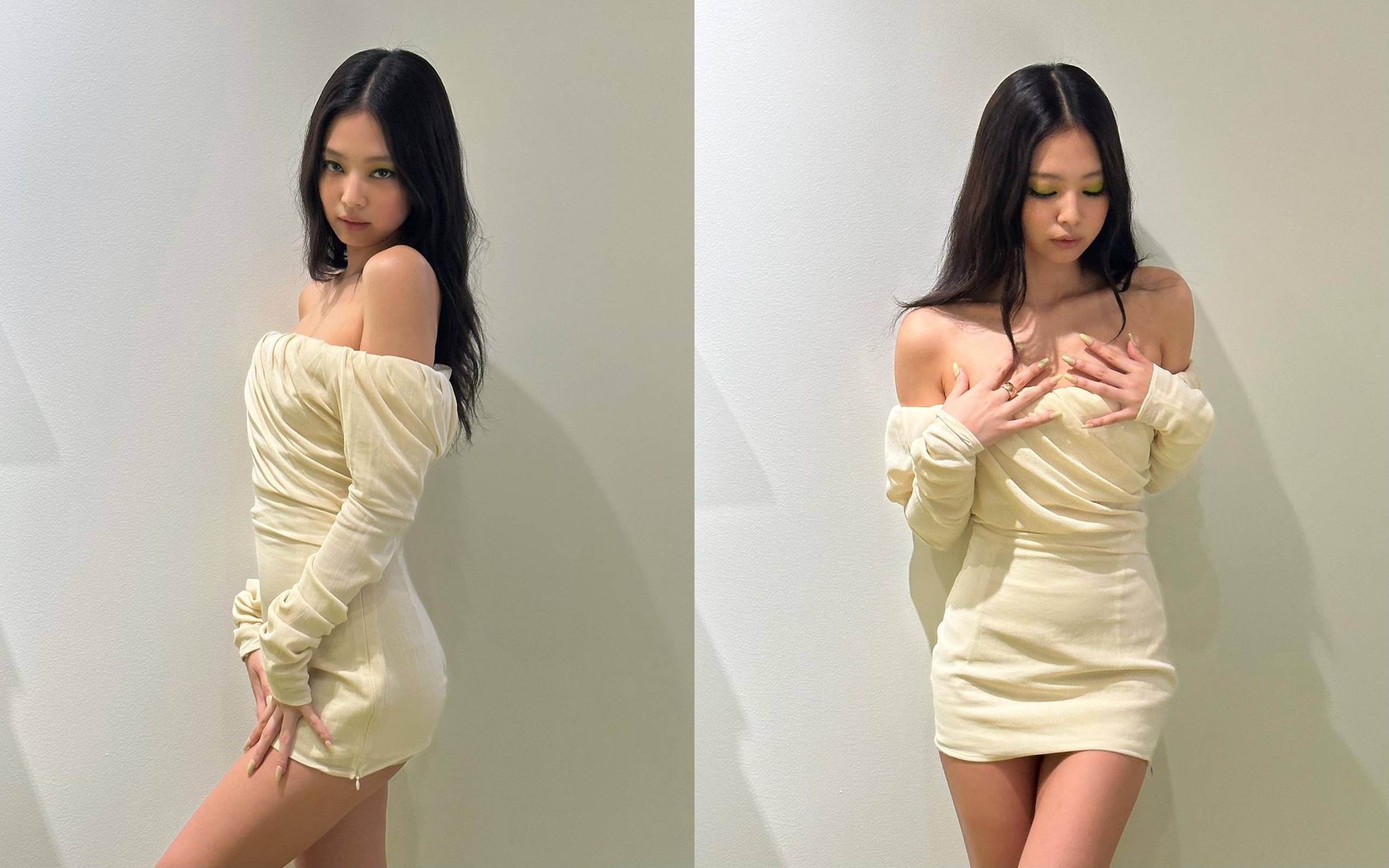 Potret Jennie BLACKPINK dengan gaun kuning