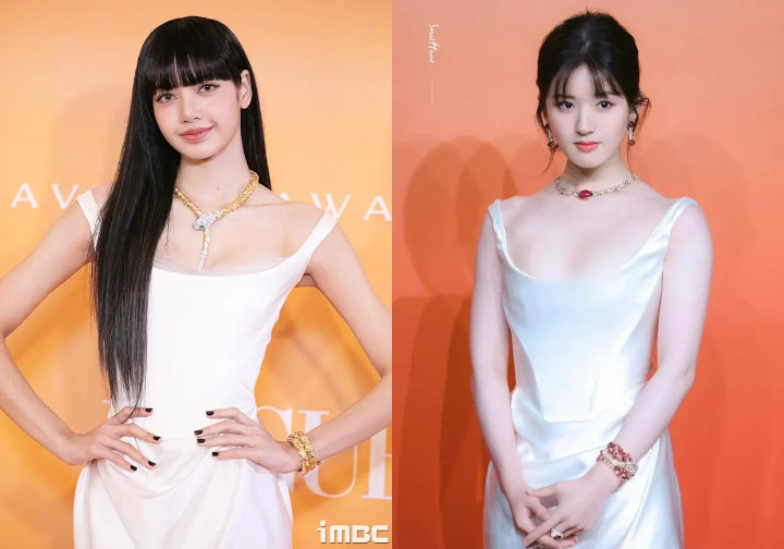 Dress Kembaran, Gaya Lisa BLACKPINK Dibandingkan dengan Aktris Zhao Lusi
