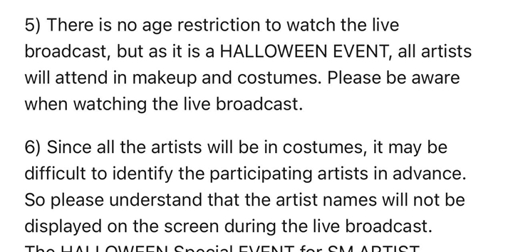 Halloween Party 2022 Bakal Disiarkan Live, SM Beri Peringatan