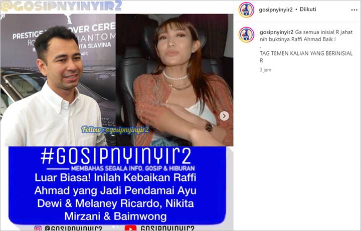 Kebaikan Raffi Ahmad Jadi \'Pendamai\' Saat Ayu Dewi dan Melaney Ricardo Ribut Disorot Lagi