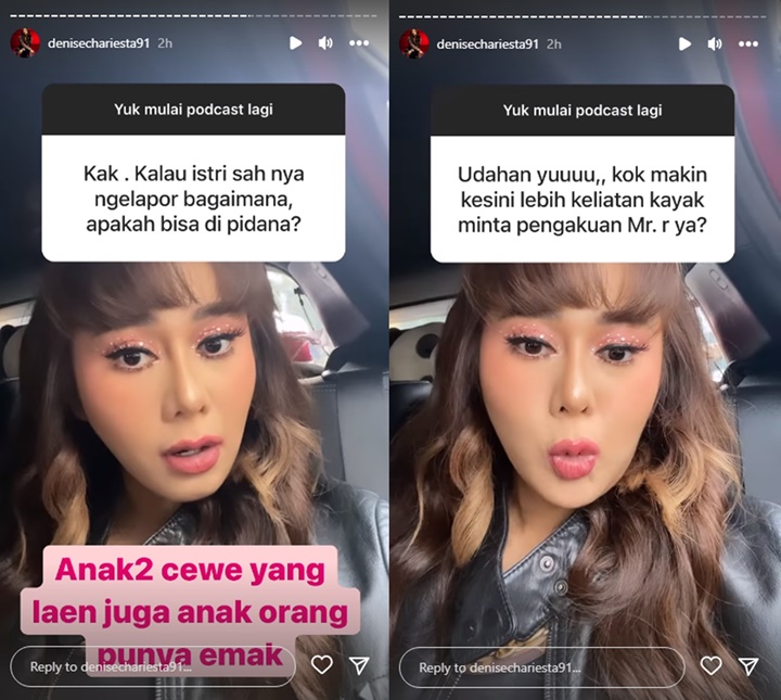 Dihantui Rasa Bersalah, Denise Chariesta Siap Dijebloskan Istri RD ke Penjara