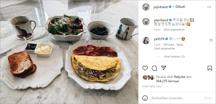 Son Ye Jin Pamer Menu Makan Siang dengan Hyun Bin, Perbedaan Porsi Curi Fokus
