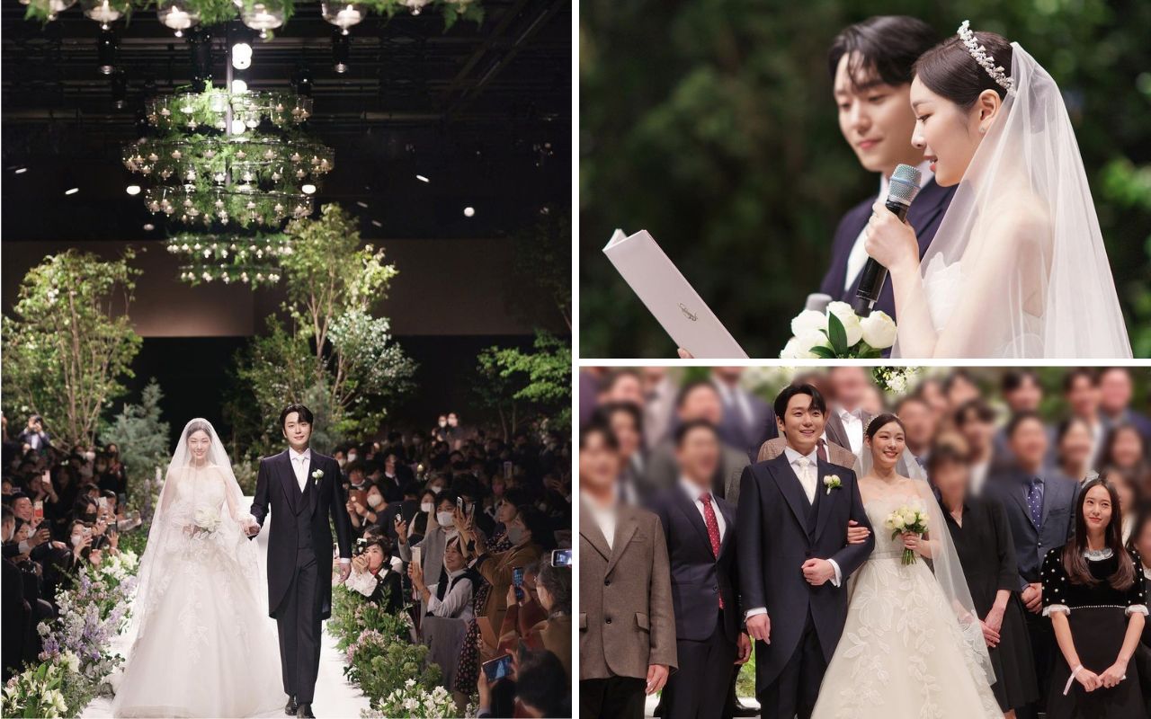 10 Potret Pernikahan Kim Yuna 'Ratu Skating' dengan Ko Woo Rim Forestella, Krystal Jung Kondangan