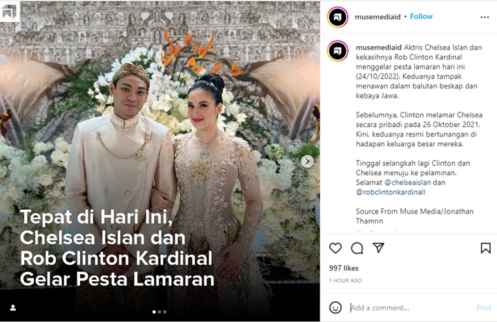 Chelsea Islan Tampil Bak Putri di Acara Lamaran, Paras Cantik Camer Ikut Disorot