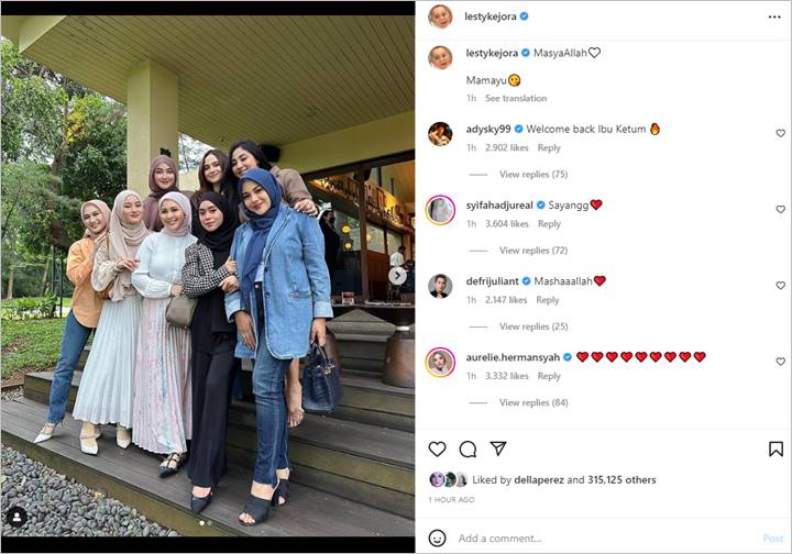 Kasus KDRT Selesai, Lesti Kejora Dihujani Perhatian Saat Comeback ke Instagram