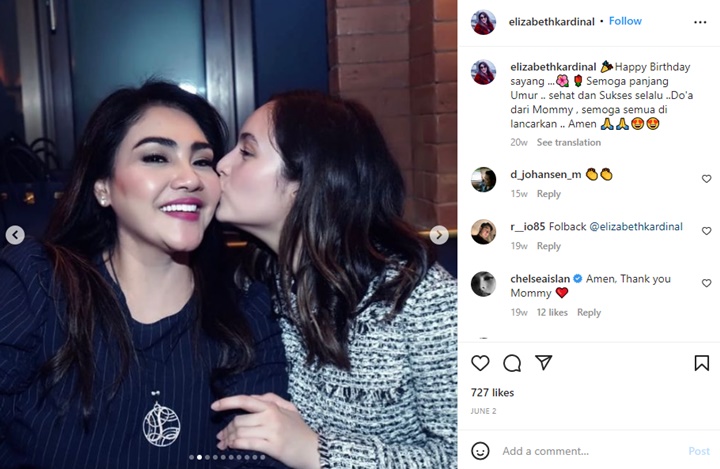 Kedekatan Chelsea Islan dan Calon Ibu Mertua, Punya Panggilan Sayang