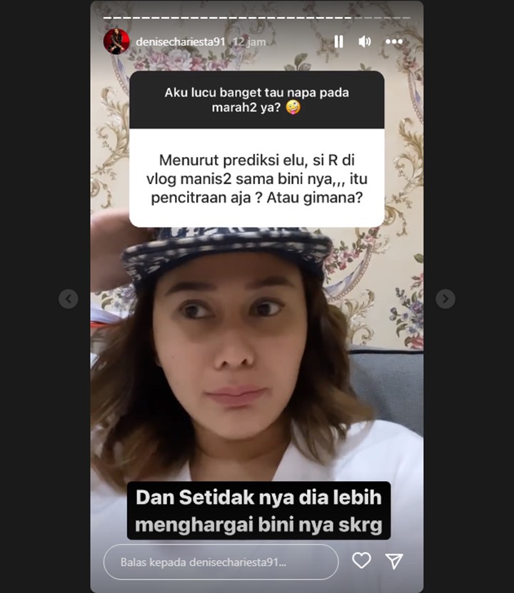 Denise Chariesta Sindir Perilaku Manis RD ke Istri Cuma Pencitraan: Jangan Munafik
