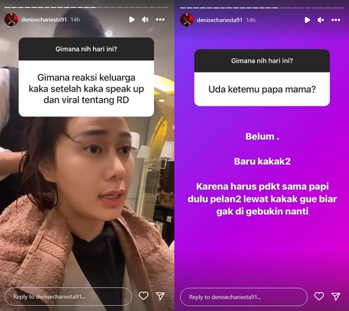 Denise Chariesta Dapat Dukungan Keluarga Usai Ngaku Jadi Pelakor, Sindir RD Kegatelan