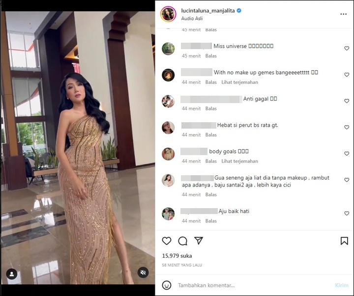 Lucinta Luna Seksi-Dipuji Body Goals Kala Nonton Miss Grand International 2022
