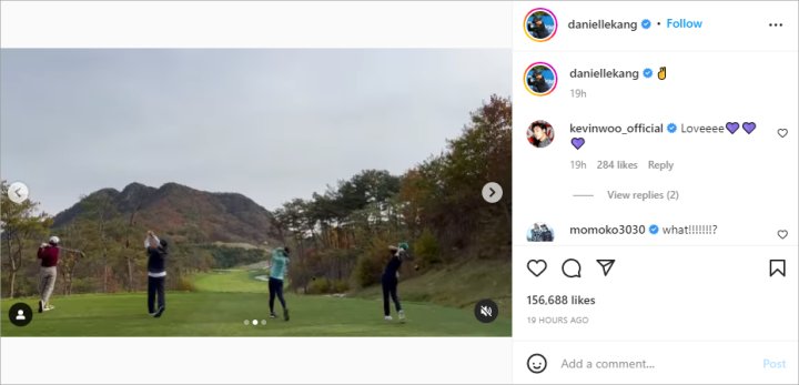 V BTS dan Park Seo Joon Main Golf Bareng, Ada \'Tamu\' Tak Terduga