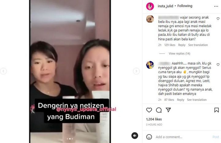 Lolly Kembali Beri Pembelaan ke Nikita Mirzani