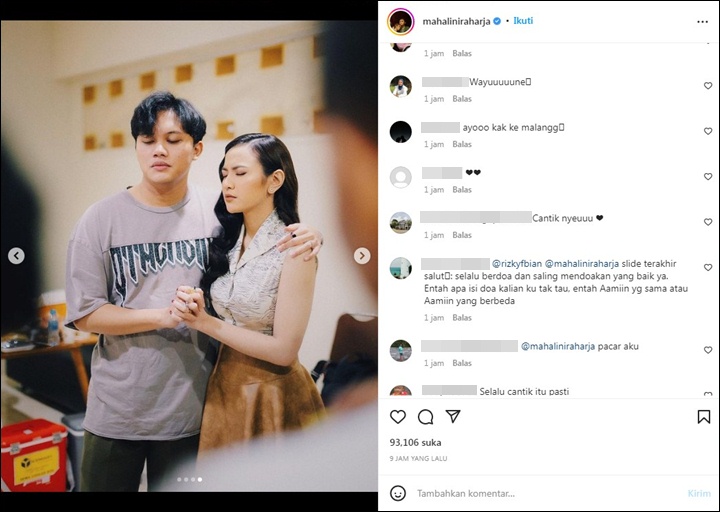Mahalini Pamer Kecantikan Paripurna, Momen Doa Bareng Rizky Febian Disorot
