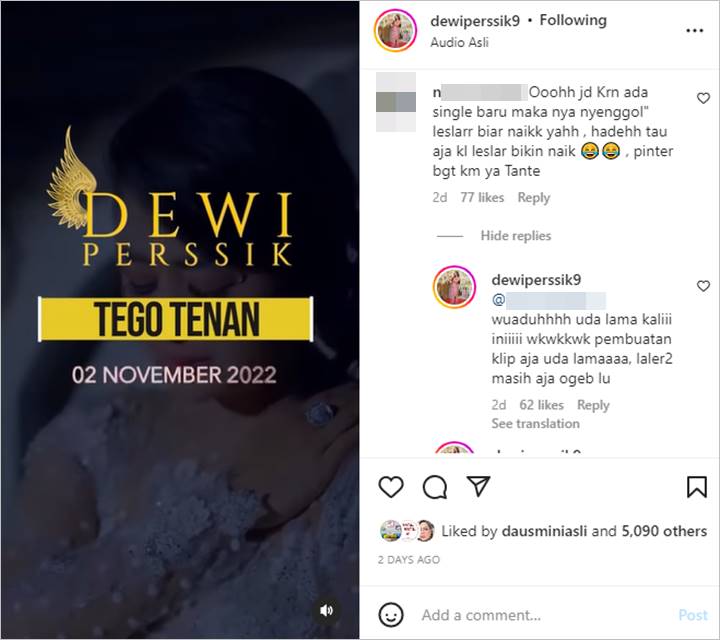 Dewi Persik \'Skakmat\' Tudingan Senggol Leslar Demi Naikkan Single Baru