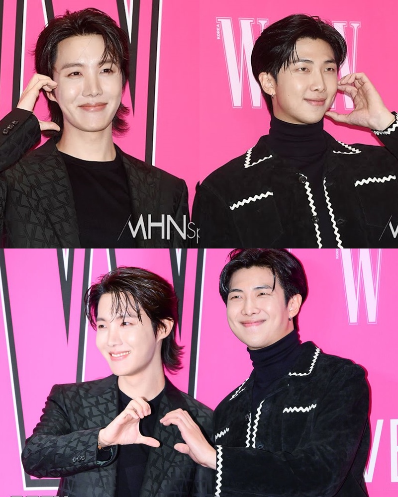 Begini Kocaknya Saat J-Hope dan RM BTS Bingung Diminta Pose Sambil Bikin Lambang Hati Berdua