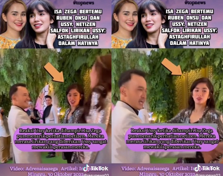 Ekspresi Ussy Sulistiawaty Saat Bertemu dan Disapa Isa Zega Jadi Sorotan