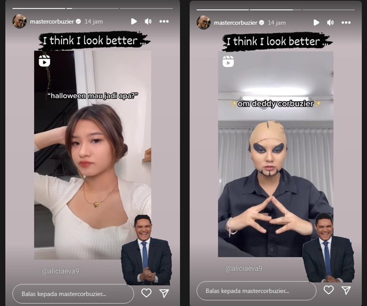 Reaksi Deddy Corbuzier Saat Lihat Cewek Cantik Cosplay Jadi Dirinya