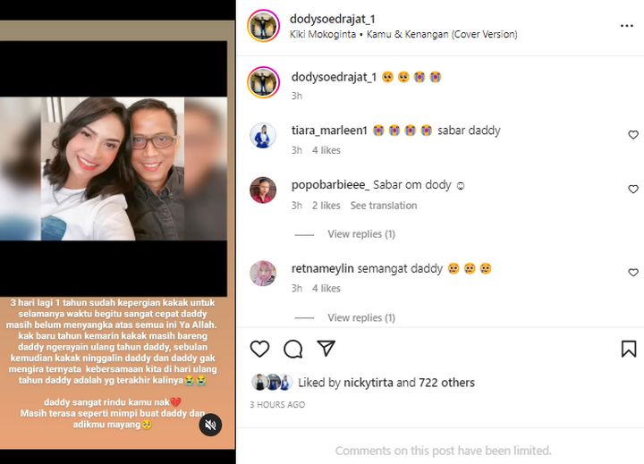 Doddy Soedrajat Curhat Menjelang Satu Tahun Kematian Vanessa Angel