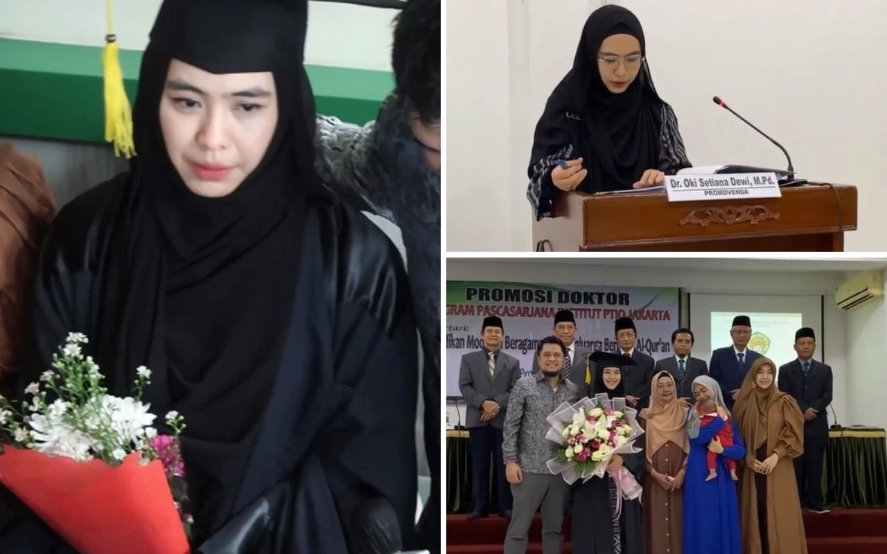 10 Potret Oki Setiana Dewi Bikin Takjub Lulus S3 Lagi, Kini Kantongi Dua Gelar Doktor