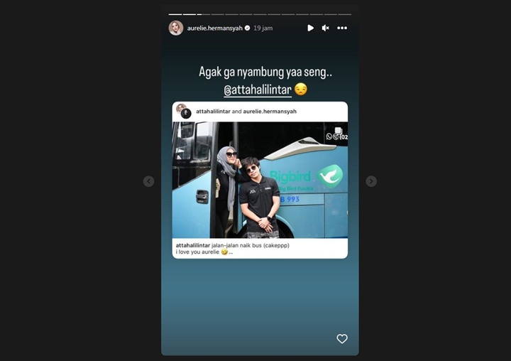Atta Halilintar Beri Pantun Romantis, Aurel Hermansyah: Agak Gak Nyambung ya
