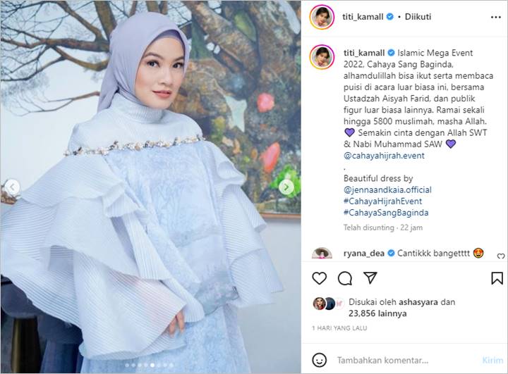 Titi Kamal Sempat Trending di Twitter Gara-gara Penampilan Berhijab