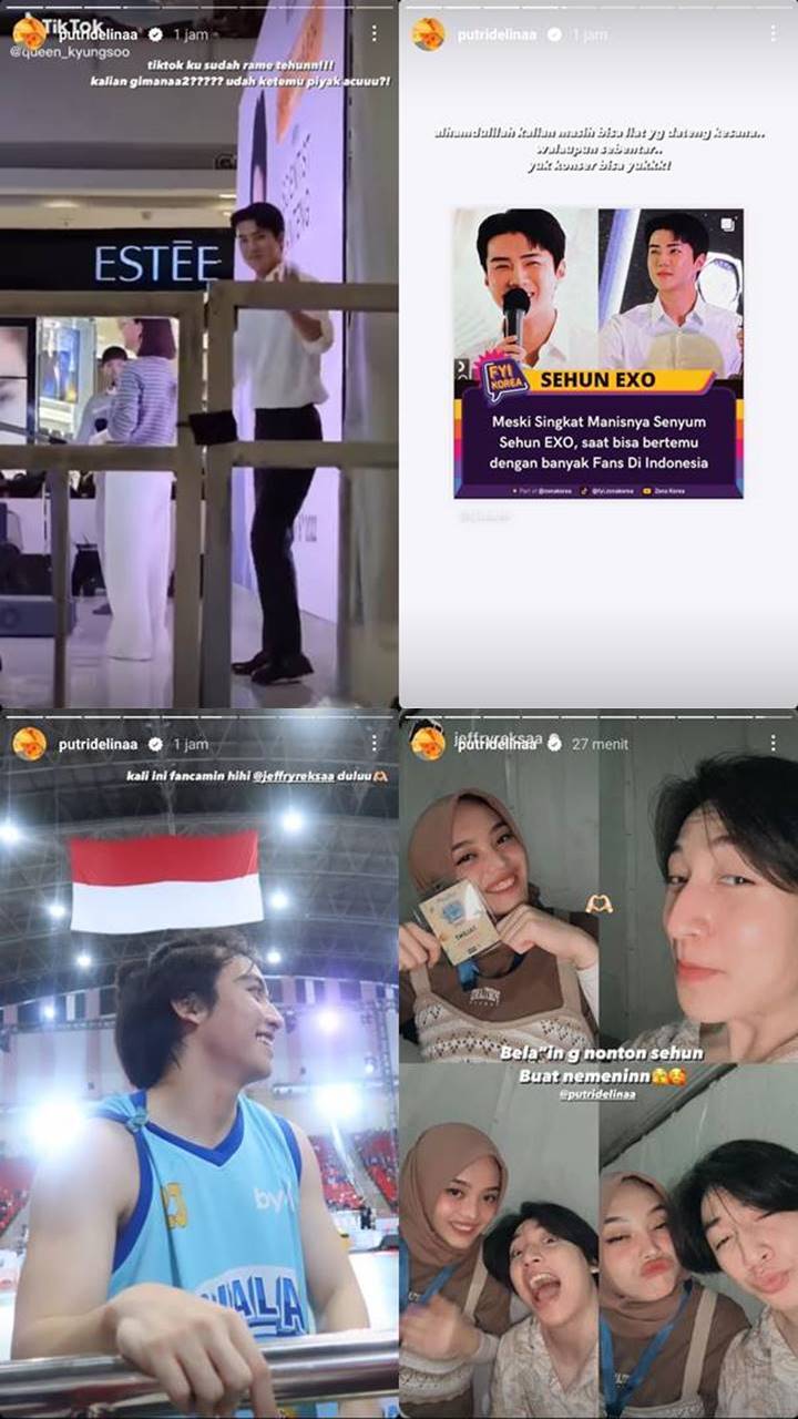 Putri Delina Curhat Tak Bisa Ikut Lihat Sehun EXO, Pilih Rekam Fancam Kekasih