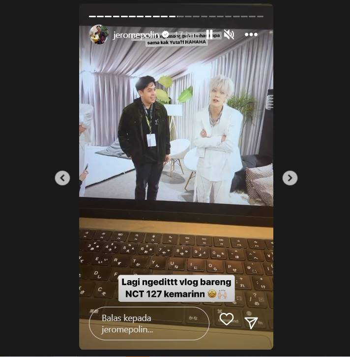 Jerome Polin membagikan momen bersama dengan Yuta