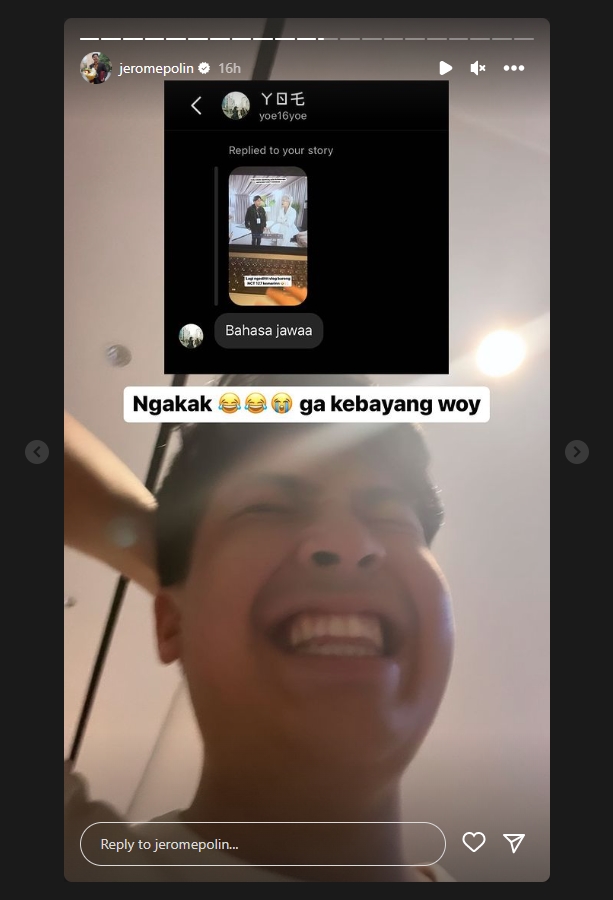 Jerome Polin Ngakak Baca Respons Fans di Momen Ngobrol Bareng Yuta NCT