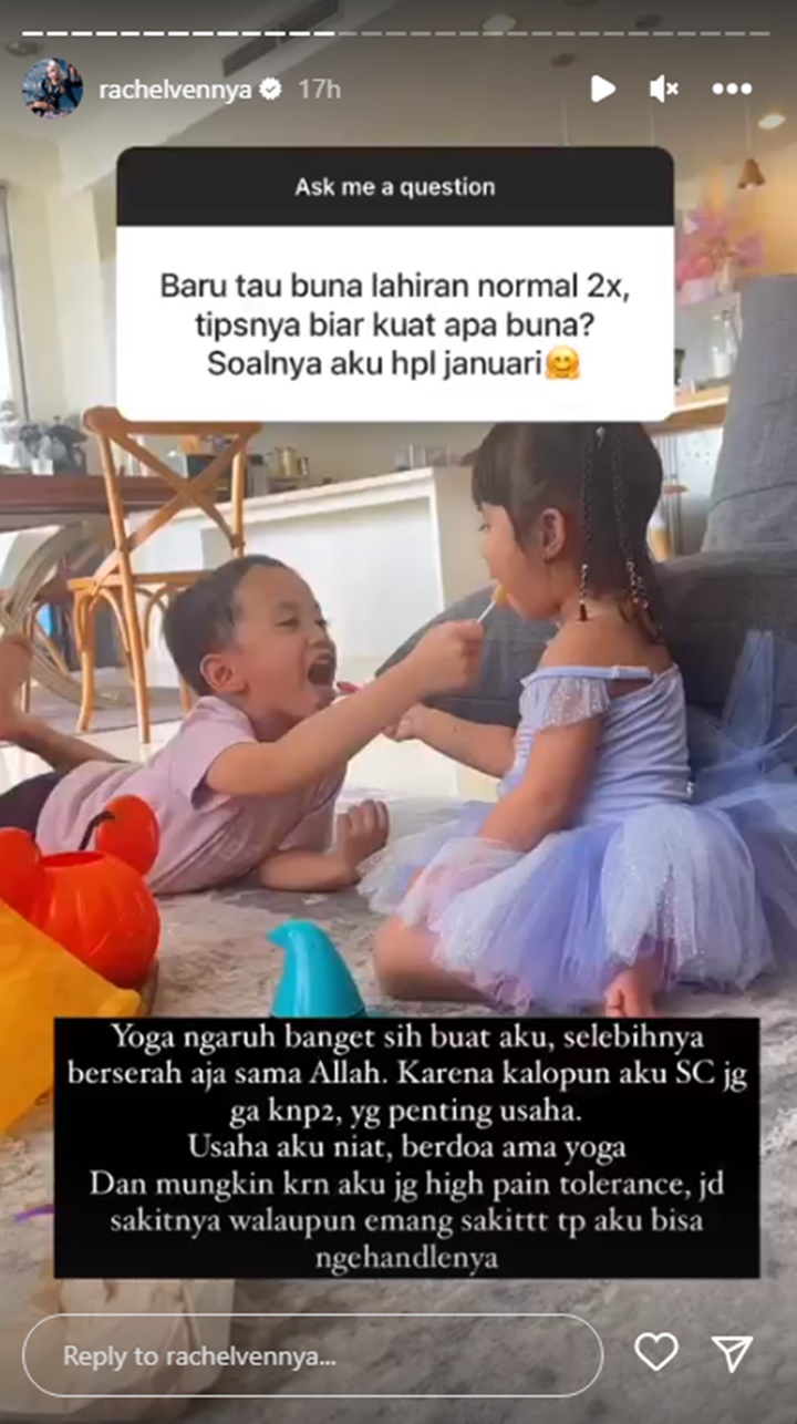 Rachel Vennya Bagi Tips Jitu Untuk Para Bumil yang Ingin Lahiran Normal
