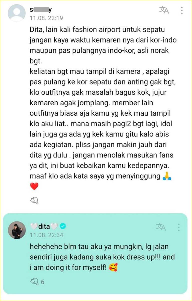 Dita Karang Secret Number mendapatkan kritik karena fashion airport dinilai lebay