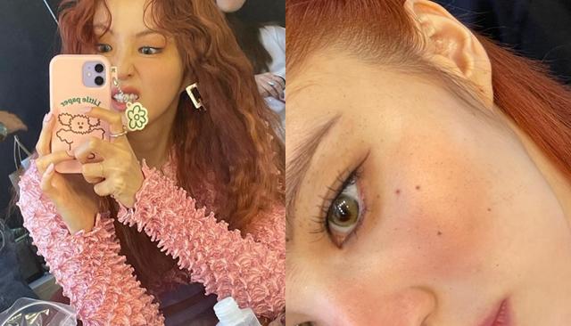 Han So Hee pakai makeup freckles di pemotretan