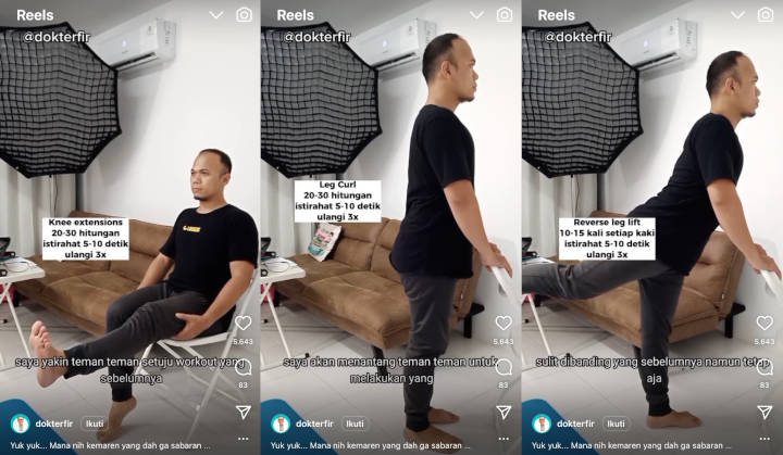 Lakukan Latihan Gerakan yang Ringan