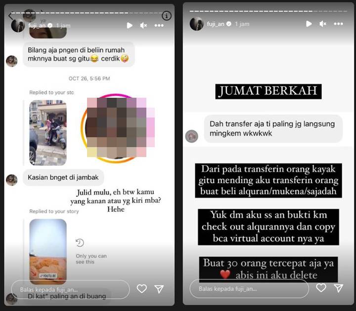 Fuji An Menolak Saat Diminta Bungkam Julidan Haters Pakai Transferan