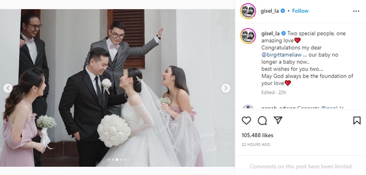 Gisella Anastasia Pamer Foto Pernikahan Usai Go Public, Pesannya Mendalam