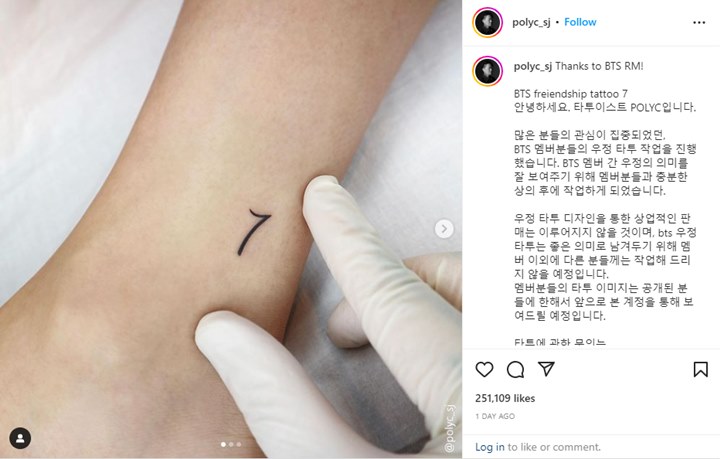Tato Persahabatan BTS Banjir Peminat, Seniman Ambil Sikap Tegas