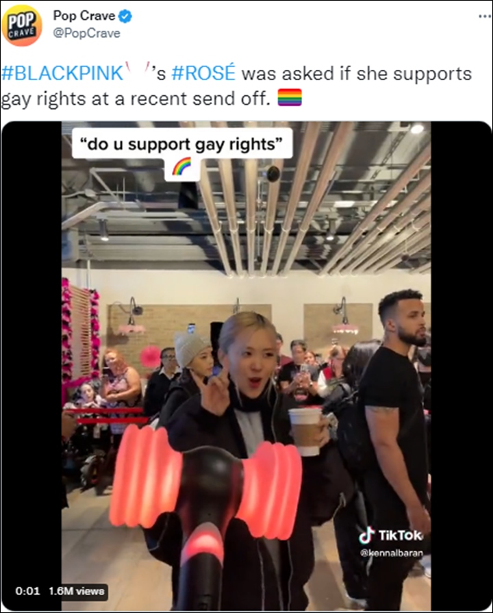 Reaksi Rose BLACKPINK Saat Ditanyai Soal LGBT Tuai Sorotan