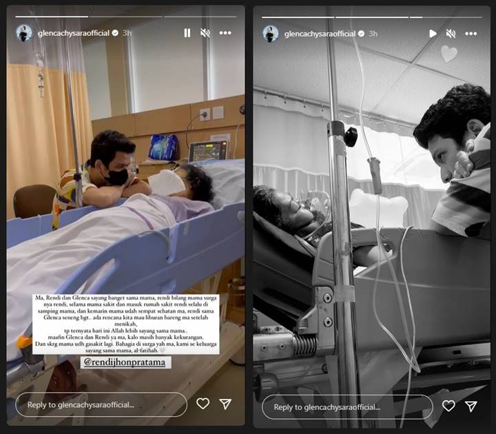 Jelang Menikah, Glenca Chysara Berduka Ibunda Rendi Jhon Meninggal Dunia