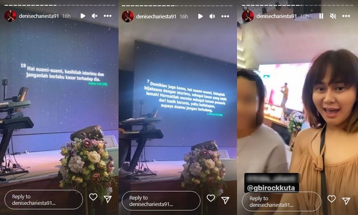 Denise Chariesta Pergi Ibadah ke Gereja, Kepanasan Lihat Kemesraan Ayu Dewi?