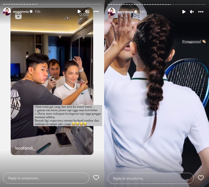 Enzy Storia Ungkap Fakta Dibalik Makeup Tak Luntur Saat Pertandingan Tenis