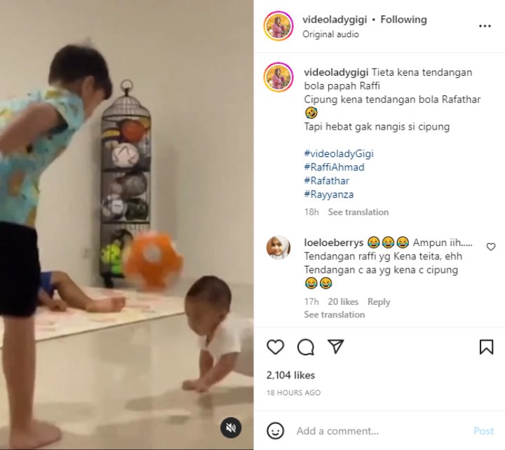 Rafathar Tak Sengaja Tendang Bola Ke Cipung, Reaksi Raffi Ahmad Di Luar Dugaan