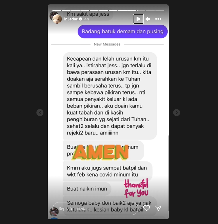 Diterpa Cobaan Berat, Jessica Iskandar Bagikan Kondisi Kesehatannya dan Minta Doa