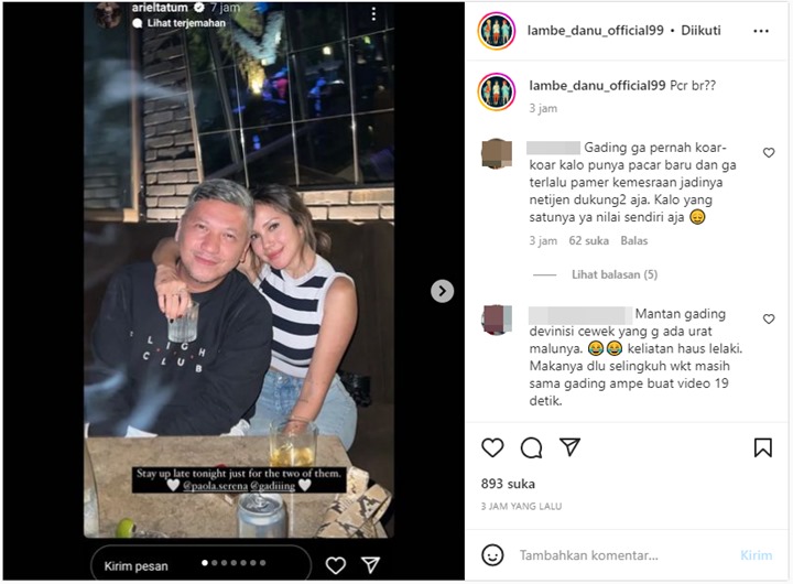 Diduga Susul Gisella Anastasia, Heboh Foto Gading Marten Mesra dengan Paola Serena